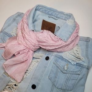 Womens ribbed pink SCARF Only neck warmer